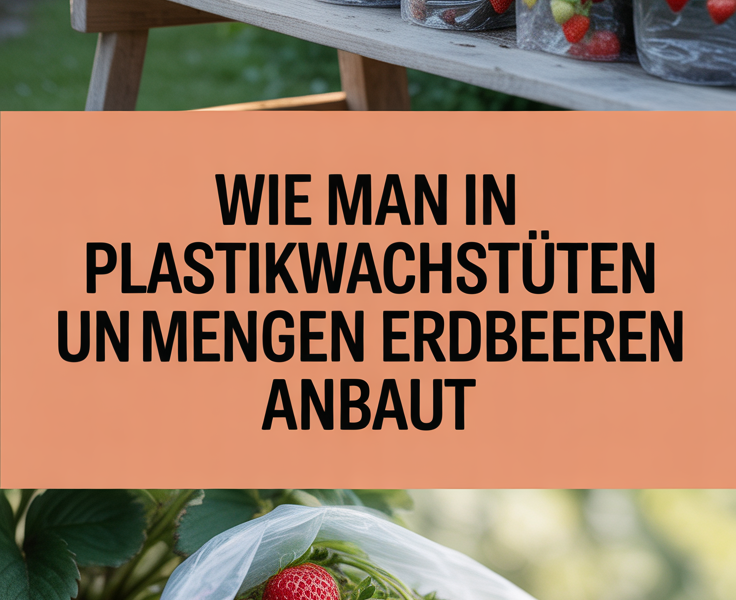 Wie man in Plastikwachstüten Unmengen Erdbeeren anbaut