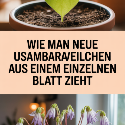 Wie man neue Usambaraveilchen aus einem einzelnen Blatt zieht