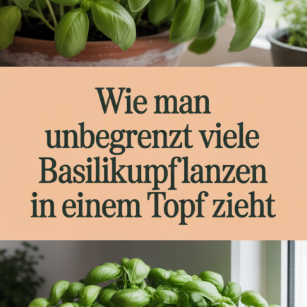 Wie man unbegrenzt viele Basilikumpflanzen in einem Topf zieht