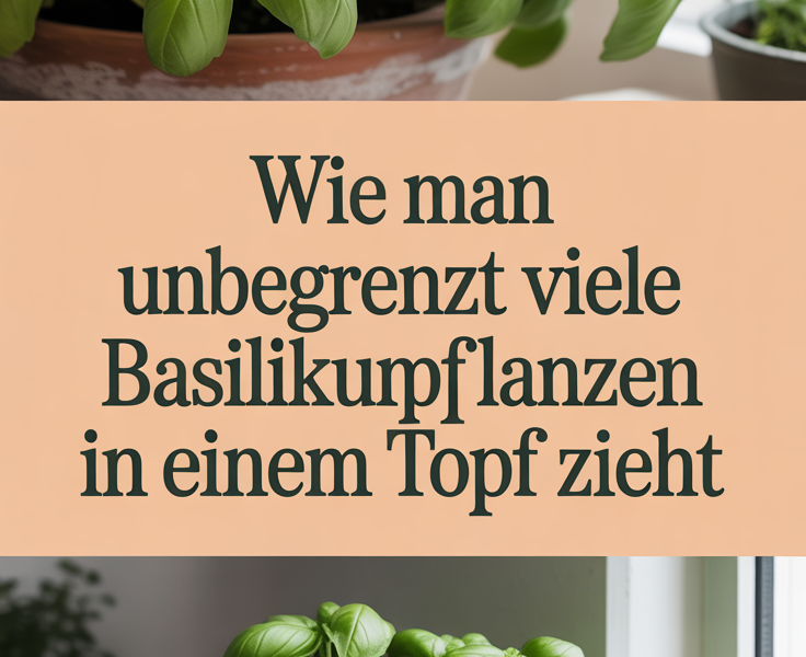 Wie man unbegrenzt viele Basilikumpflanzen in einem Topf zieht