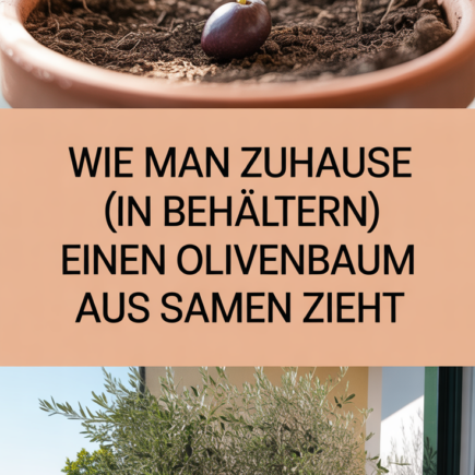 Wie man zuhause (in Behältern) einen Olivenbaum aus Samen zieht