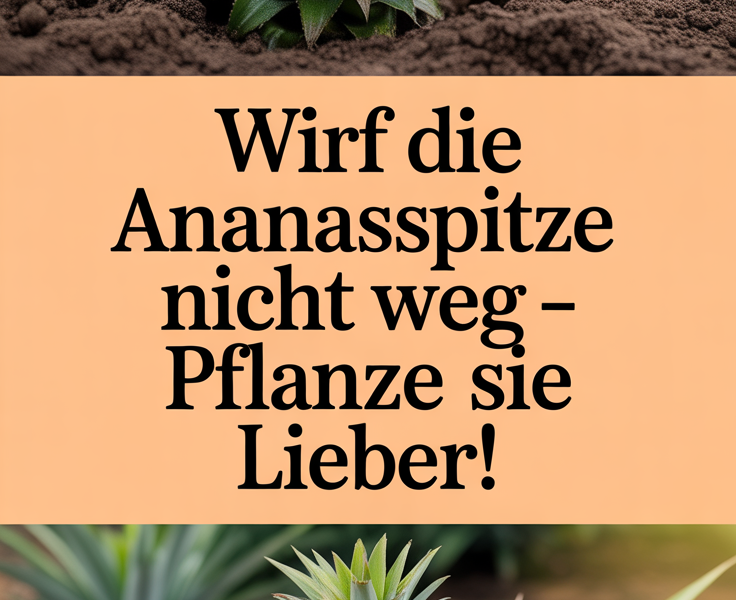 Wirf die Ananasspitze nicht weg – pflanze sie lieber!