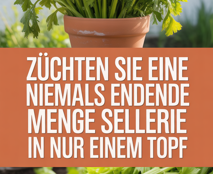 Züchten Sie eine niemals endende Menge Sellerie in nur einem Topf